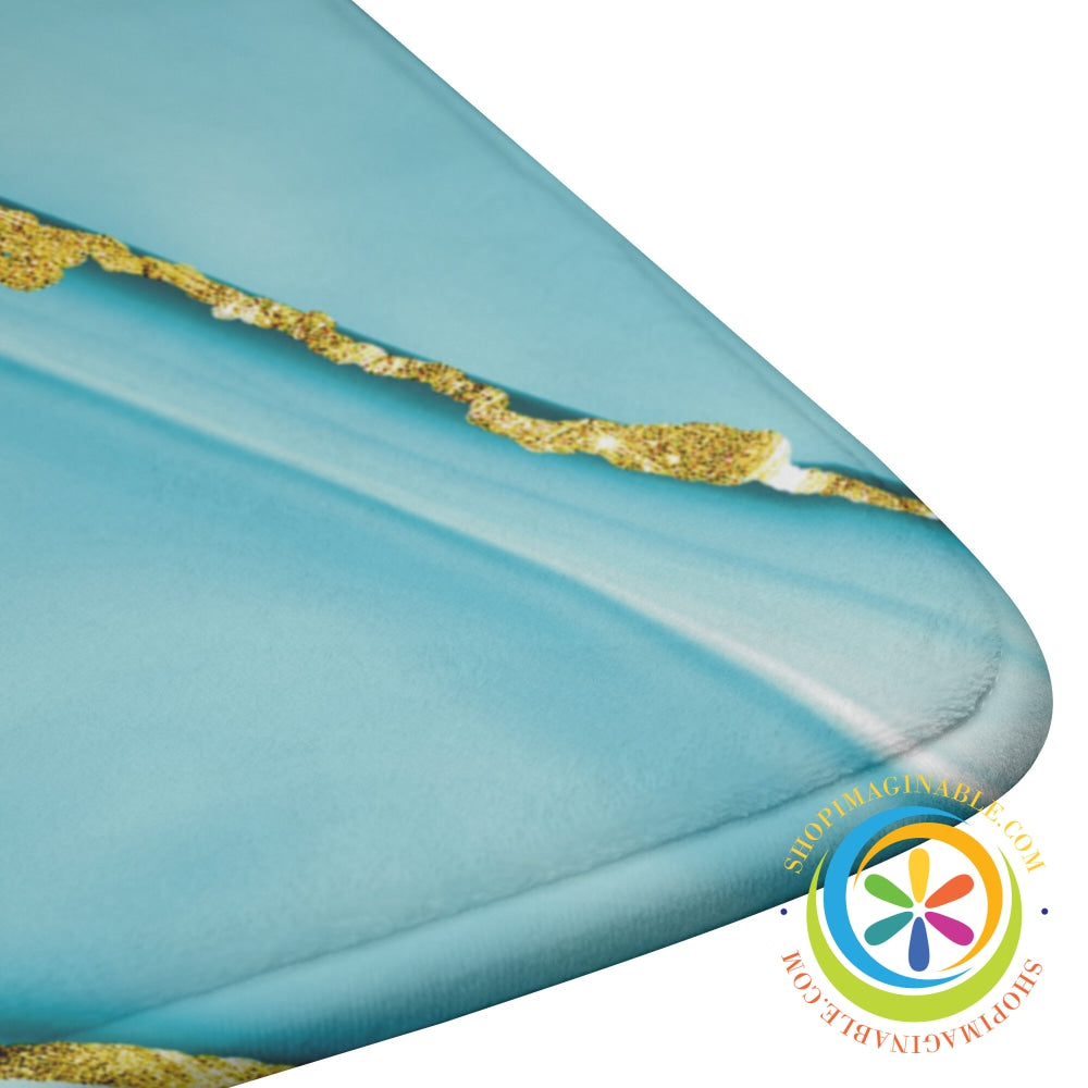 Blue Marble Bath Shower Mat Home Goods