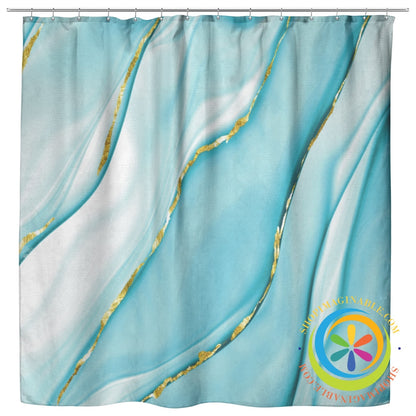 Blue Marble Oxford Shower Curtain Home Goods