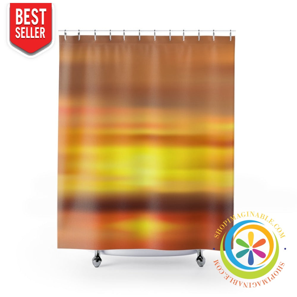 Blurred Sunset Shower Curtain 71 × 74 Home Decor