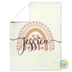Boho Rainbow Personalized Name Blanket Home Goods