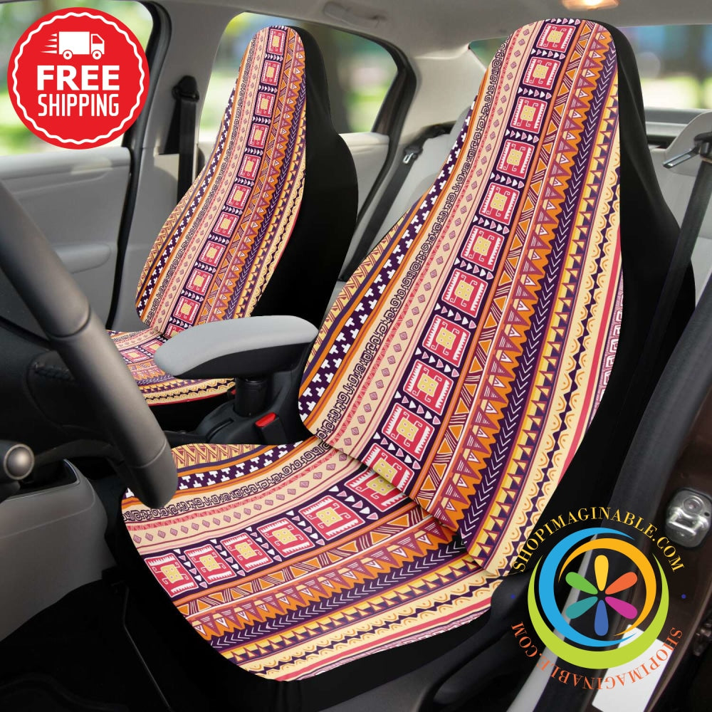 Boho Stripe Decor Car Seat Covers (2)-ShopImaginable.com