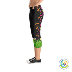 Butterflies & Nature Capri Leggings-ShopImaginable.com