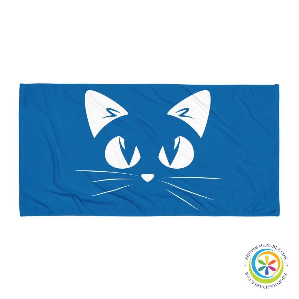 Cat Silhouette Beach Bath Towel-ShopImaginable.com