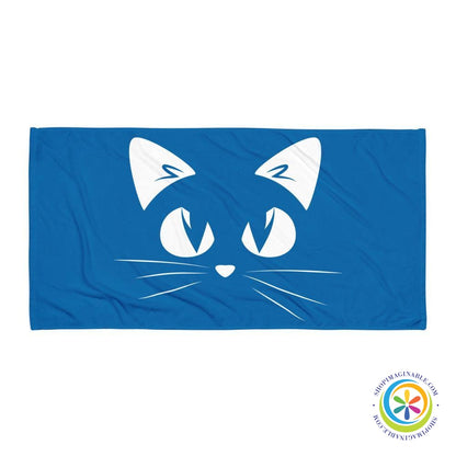 Cat Silhouette Beach Bath Towel-ShopImaginable.com