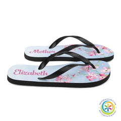 Cherry Blossom Personalized Custom Flip-Flops-ShopImaginable.com