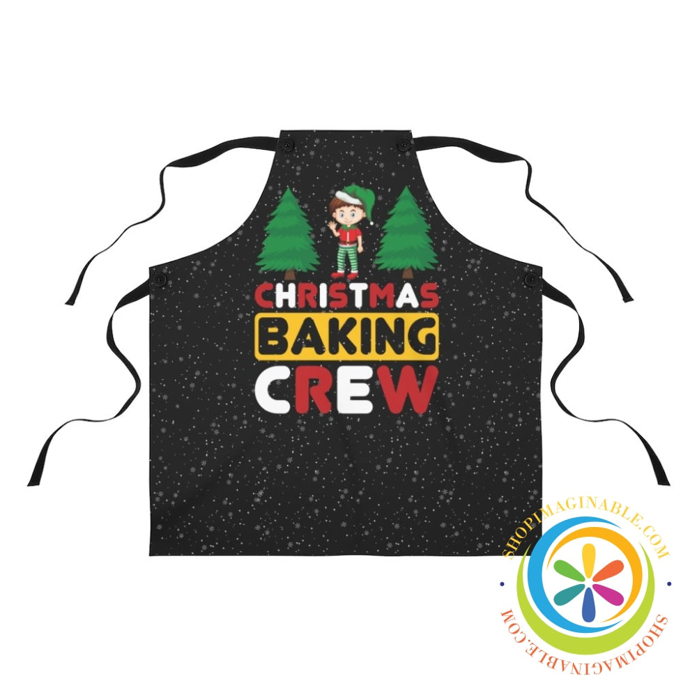 Christmas Baking Crew Black Apron One Size Accessories