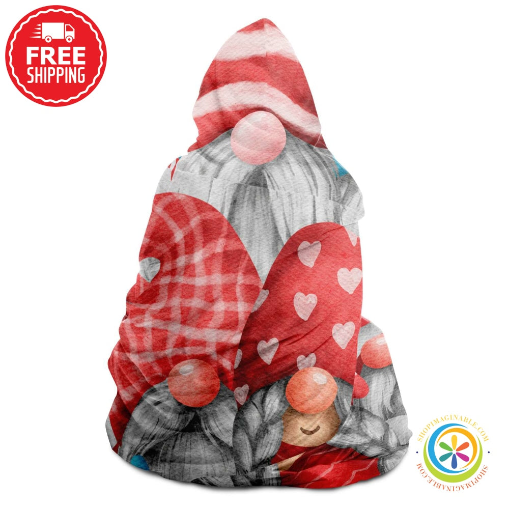 Christmas Festive Gnomes Hooded Blanket - Aop