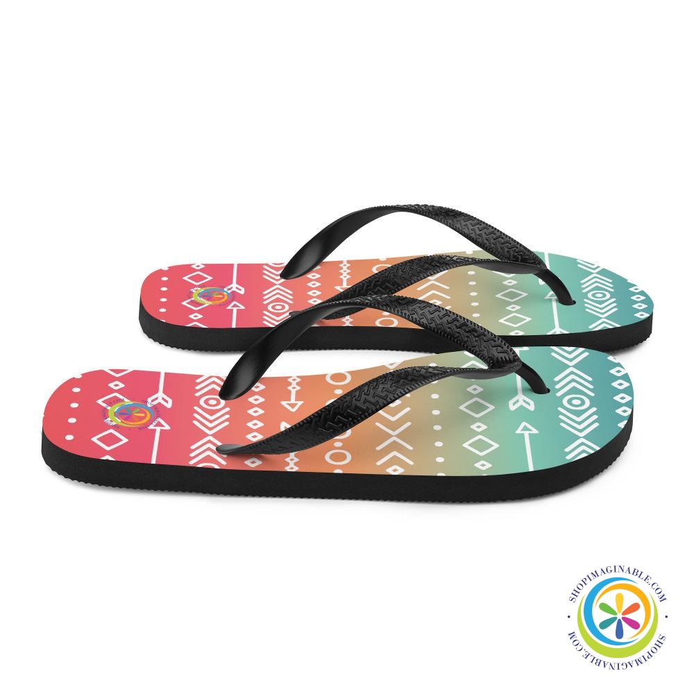 Colorful Boho Chic Flip-Flops-ShopImaginable.com