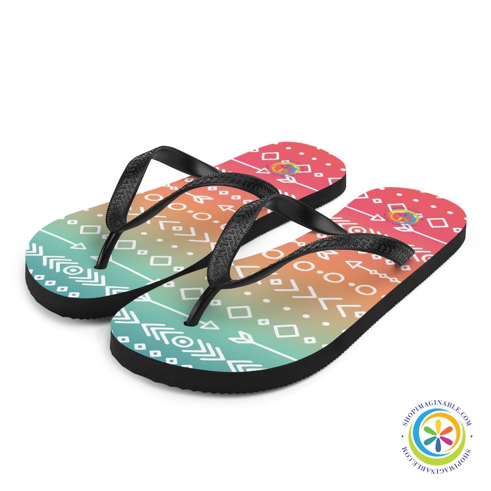 Colorful Boho Chic Flip-Flops-ShopImaginable.com