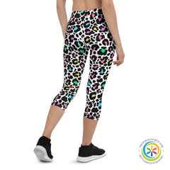 Colorful & Classic Leopard Print Capri Leggings-ShopImaginable.com