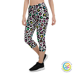 Colorful & Classic Leopard Print Capri Leggings-ShopImaginable.com