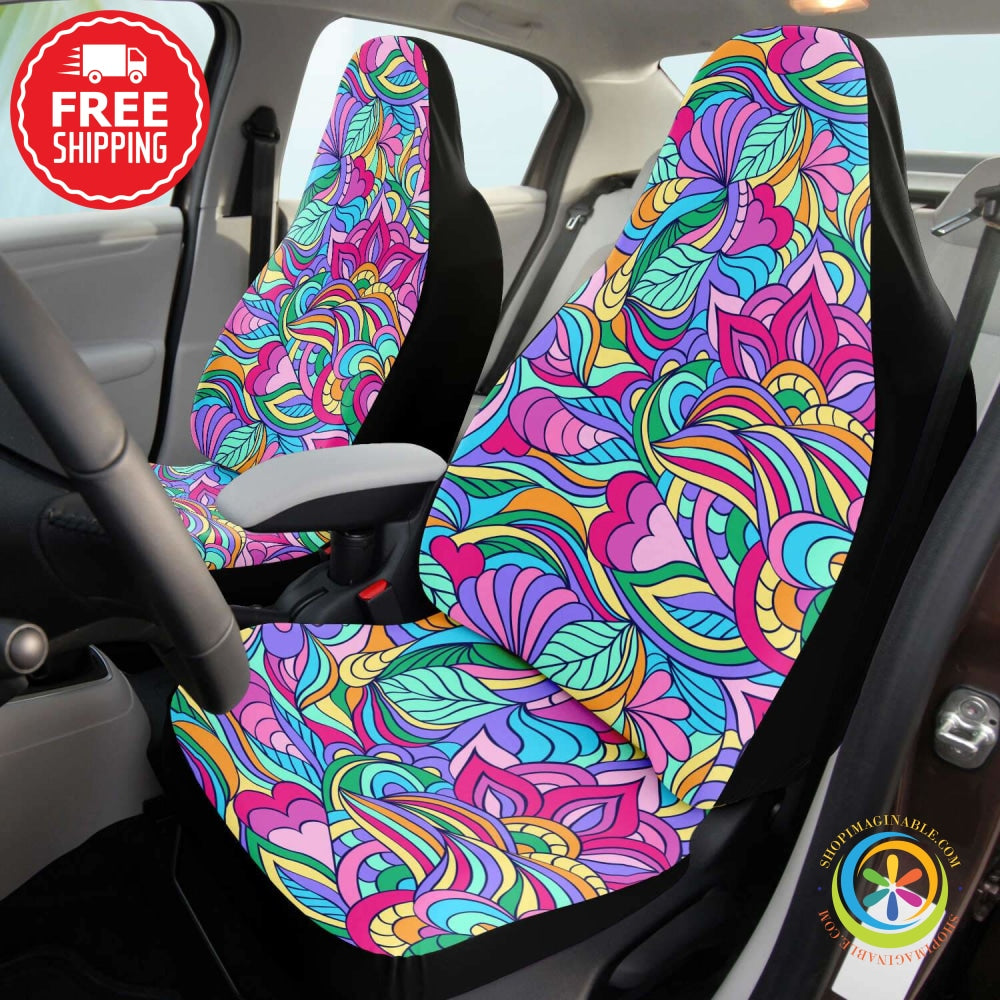 Colorful Doodle Car Seat Covers-ShopImaginable.com