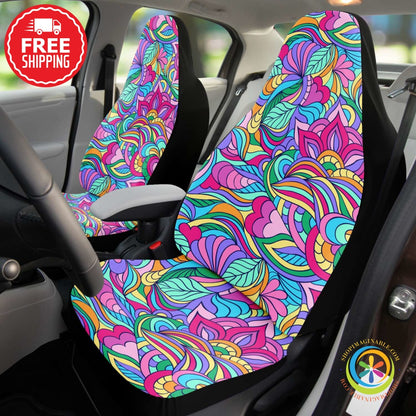 Colorful Doodle Car Seat Covers-ShopImaginable.com