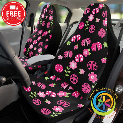 Cute Ladybugs Pair Car Seat Covers Cover - Aop