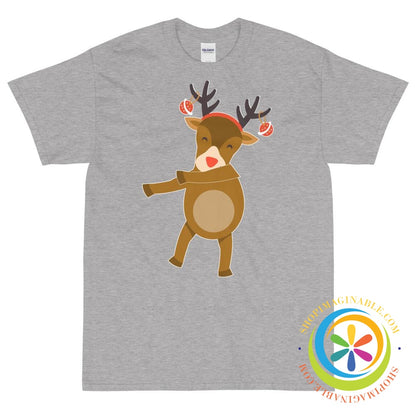Dabbing Rudolph Festive Holiday Unisex T-Shirt-ShopImaginable.com