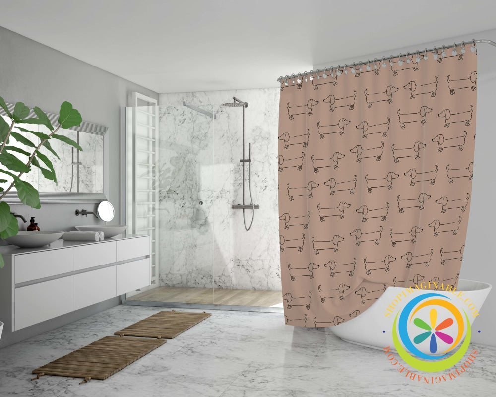 Dachshunds Abstract Oxford Shower Curtain Home Goods