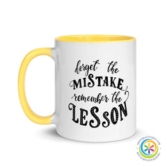 Forget the Mistake...Coffee Cup Mug with Color Inside-ShopImaginable.com