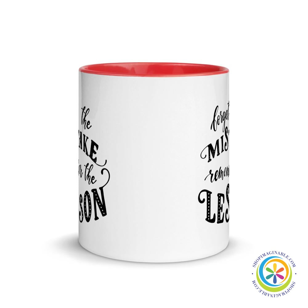 Forget the Mistake...Coffee Cup Mug with Color Inside-ShopImaginable.com