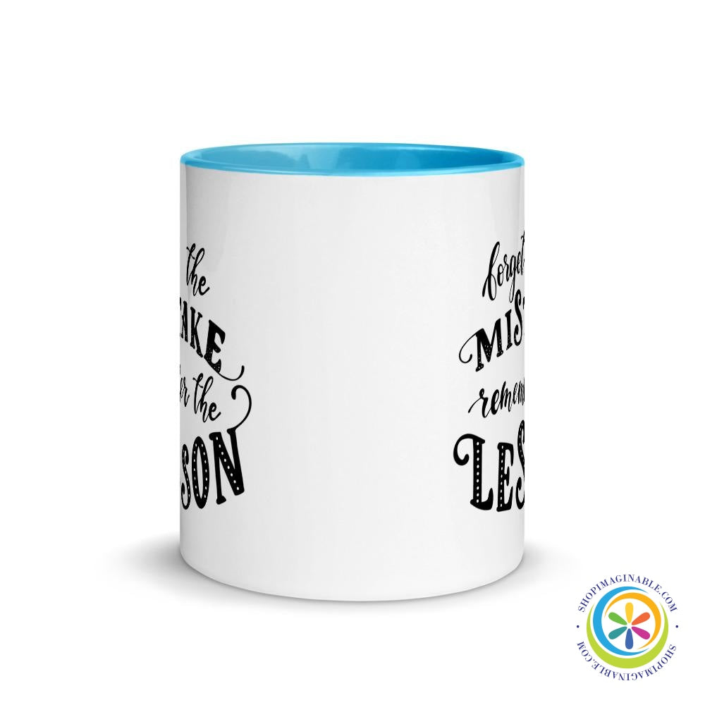 Forget the Mistake...Coffee Cup Mug with Color Inside-ShopImaginable.com