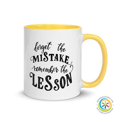 Forget the Mistake...Coffee Cup Mug with Color Inside-ShopImaginable.com