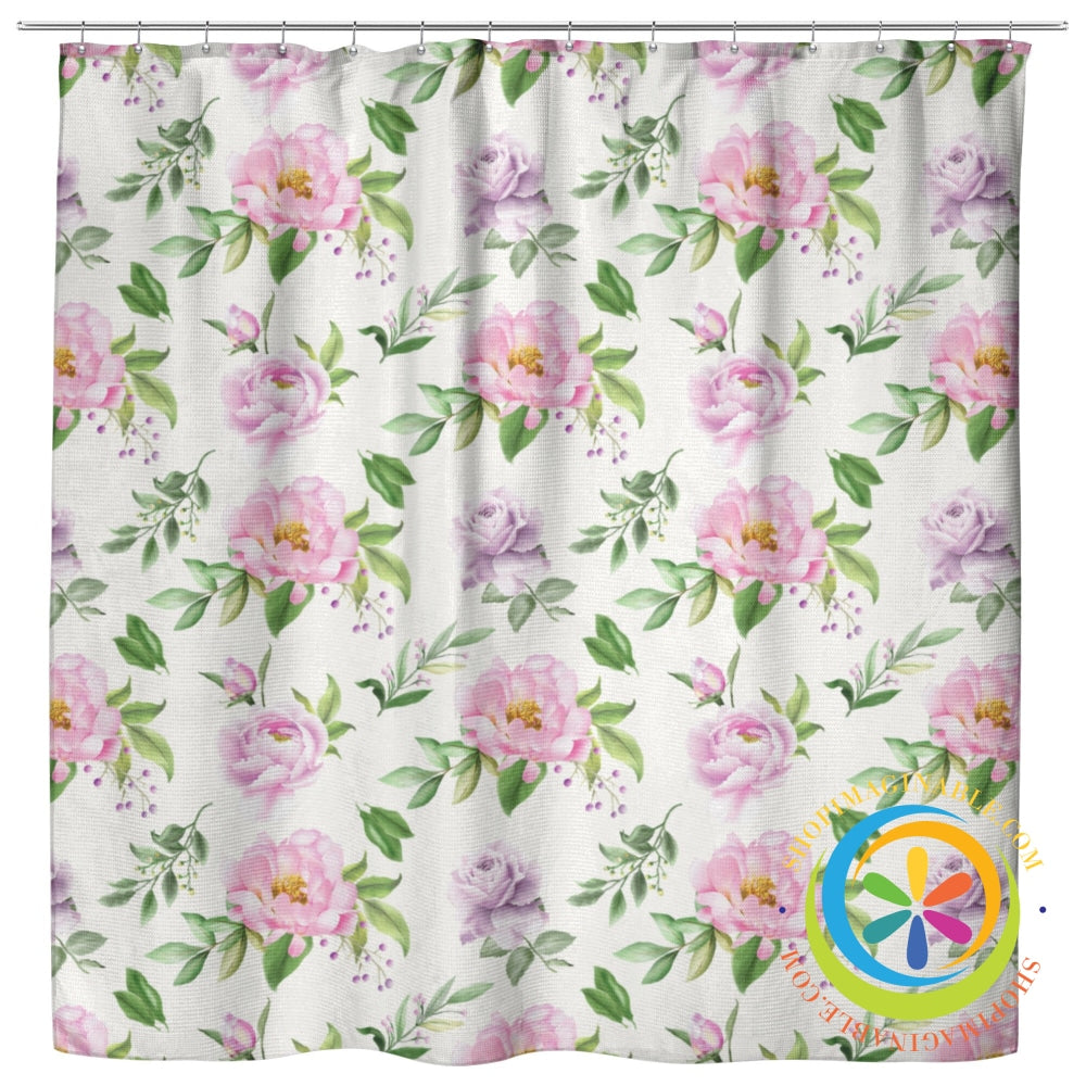 French Cottage Pink Romantic Shabby Rose Shower Curtain Home Goods