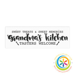 Grandmas Kitchen Ceramic Wall Sign 12 × 4 / Rectangle Home Decor