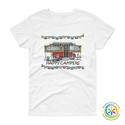 Happy Campers Ladies T-Shirt-ShopImaginable.com