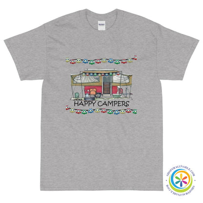 Happy Campers Unisex T-Shirt-ShopImaginable.com