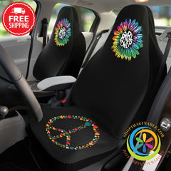 Hippie Chick Girl Power Car Seat Covers-ShopImaginable.com