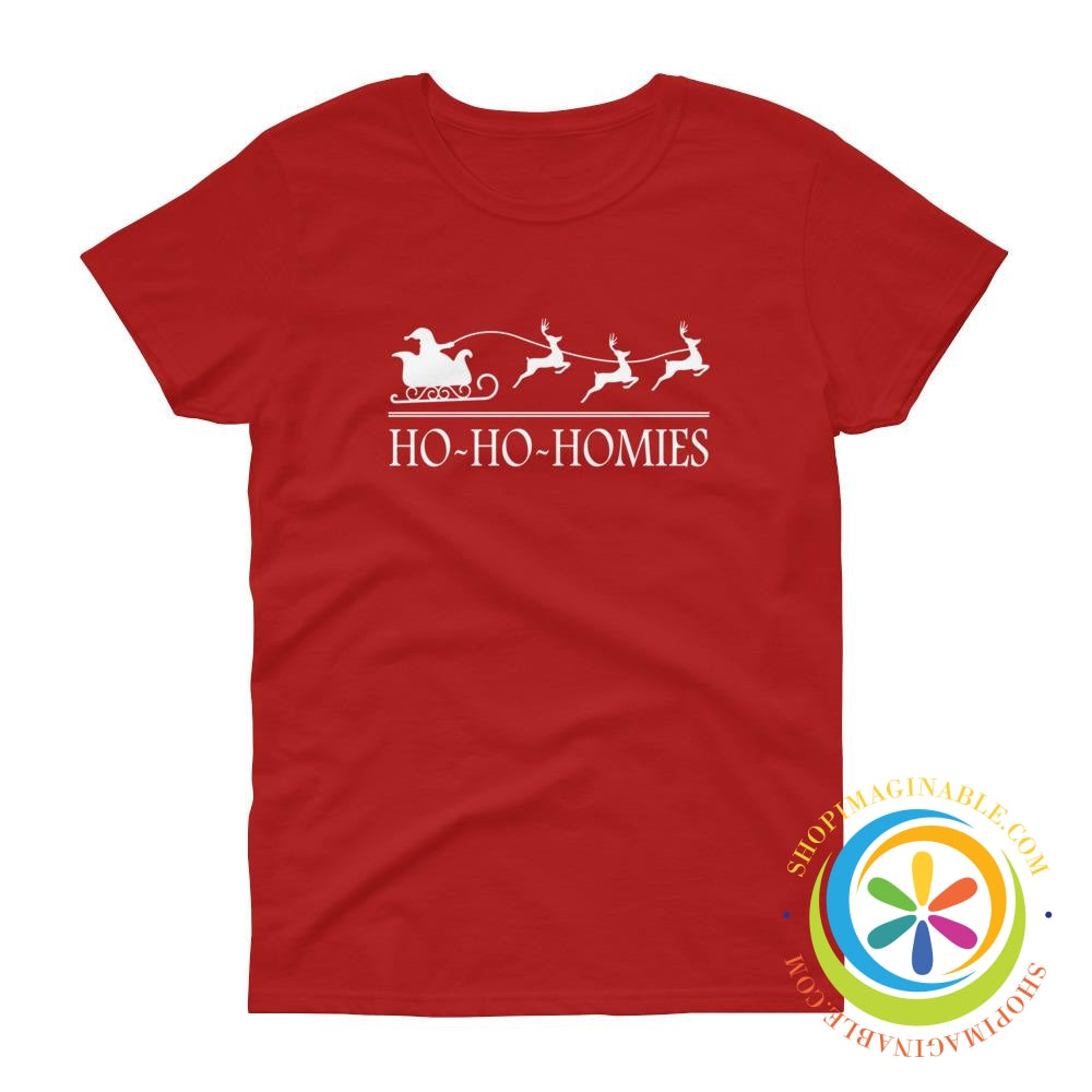 Ho Ho Homies Ladies Holiday T-Shirt-ShopImaginable.com