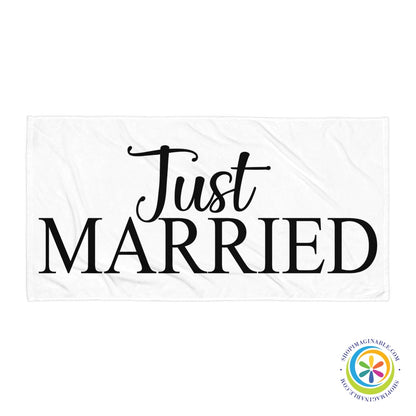 Just Married Beach / Bath Towel - GREAT Gift Idea!-ShopImaginable.com