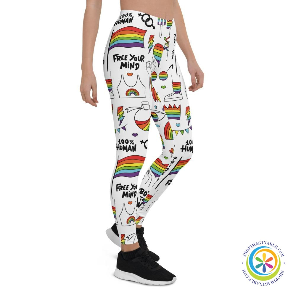 LGBTQ Pride Full Length Leggings-ShopImaginable.com