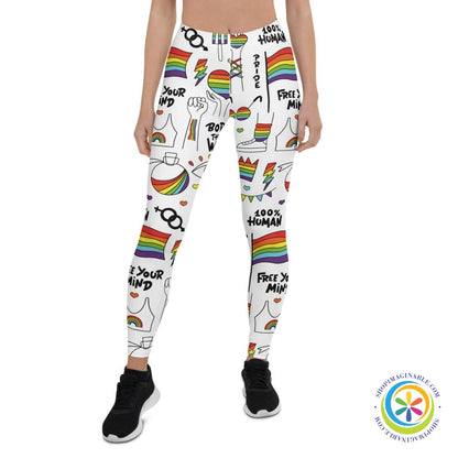 LGBTQ Pride Full Length Leggings-ShopImaginable.com