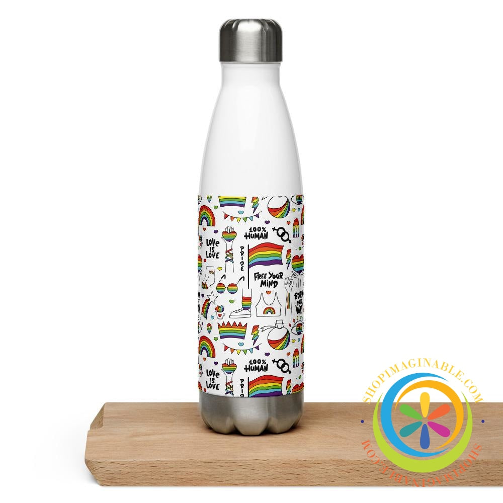 LGBTQ Pride Stainless Steel Water Bottle-ShopImaginable.com