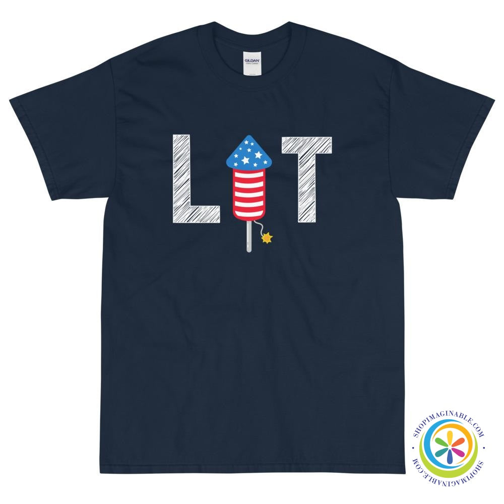 LIT Fireworks July 4th Unisex T-Shirt-ShopImaginable.com