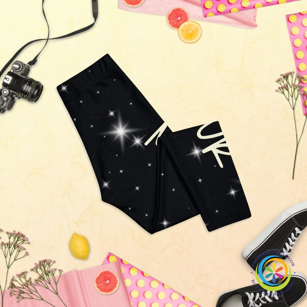 Make Your Own Magic Black Capri Leggings-ShopImaginable.com