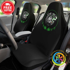 Marijuana Smoking Bear Car Seat Covers-ShopImaginable.com