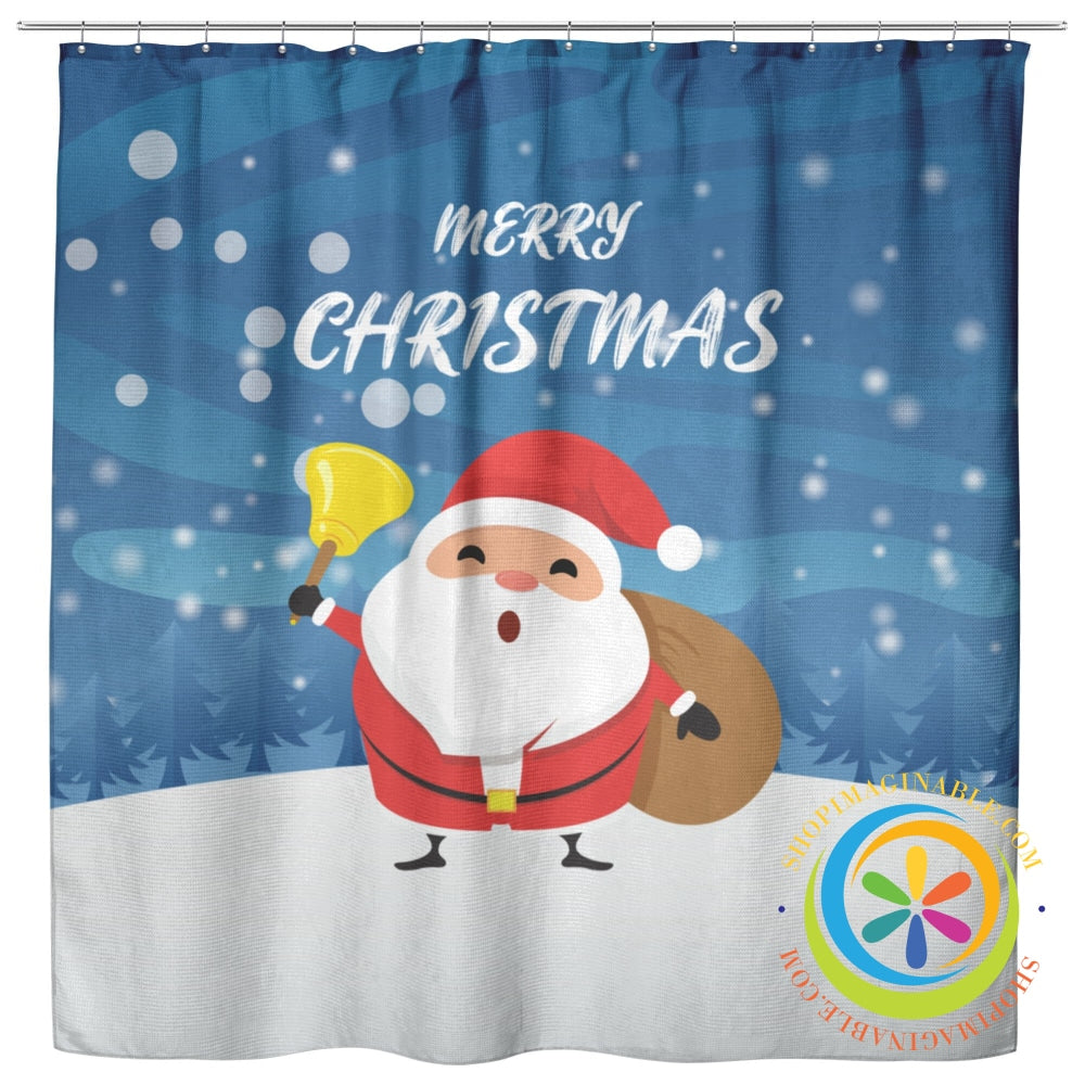 Merry Christmas Santa Oxford Shower Curtain Home Goods