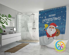 Merry Christmas Santa Oxford Shower Curtain Home Goods