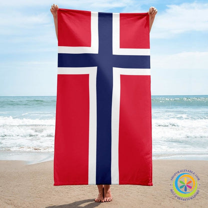 National Flag Norway Beach Bath Towel-ShopImaginable.com