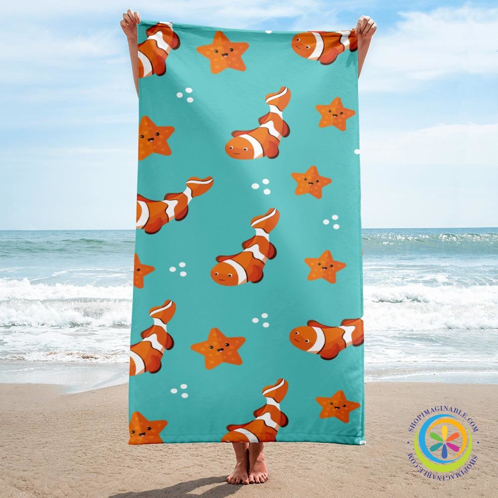 Nemo Clown Fish Beach Bath Towel-ShopImaginable.com