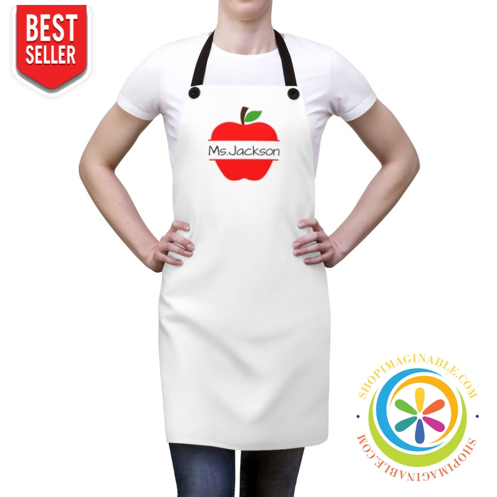 Personalized Apple Teacher Gift - Apron Kitchen Accessories