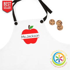 Personalized Apple Teacher Gift - Apron Kitchen Accessories
