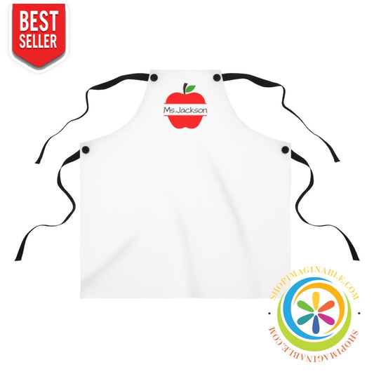 Personalized Apple Teacher Gift - Apron One Size Kitchen Accessories