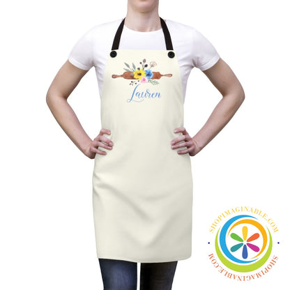 Personalized Floral Rolling Pin Kitchen Apron Accessories