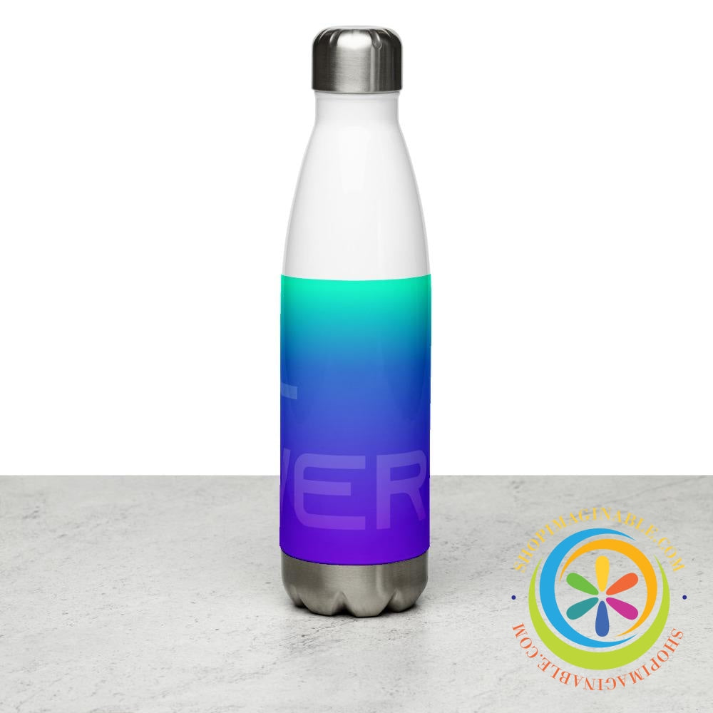 Personalized Girl Power Stainless Steel Water Bottle-ShopImaginable.com