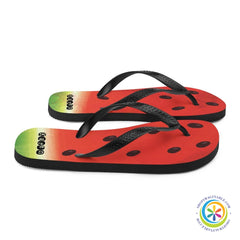 Personalized Juicy Watermelon Flip-Flops-ShopImaginable.com