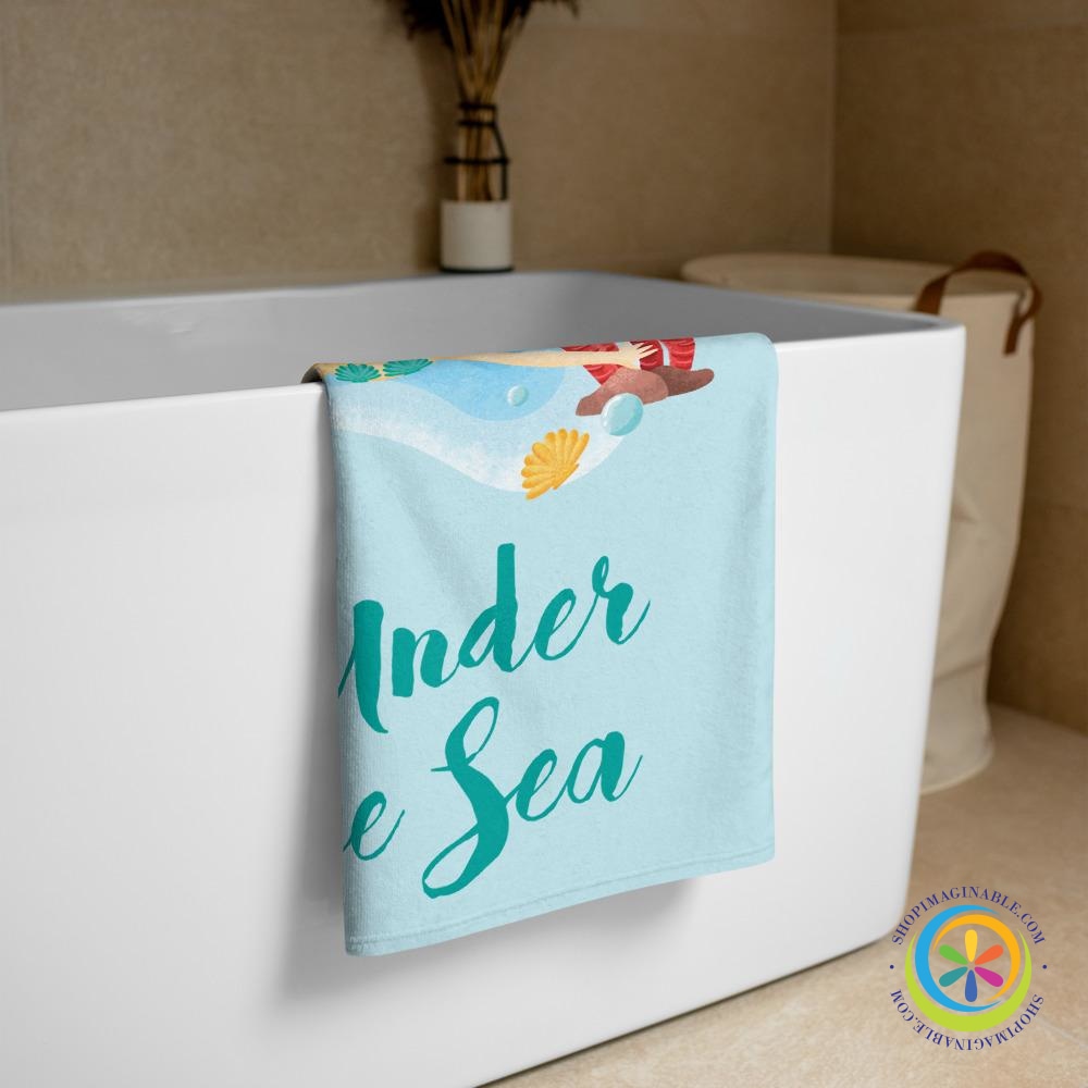 Personalized Mermaid Under The Sea Beach - Bath Towel-ShopImaginable.com