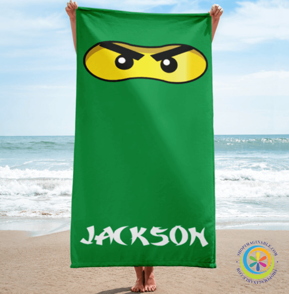 Personalized Ninjago Beach - Bath Towel-ShopImaginable.com