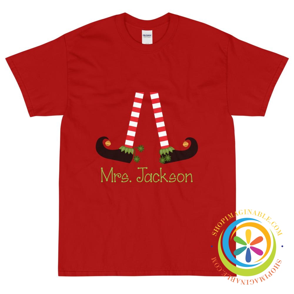 Personalized Teachers Elf Christmas Unisex T-Shirt Red / S